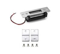 QWORK Verrou de porte électrique, tension d'entrée 12 V DC, sécurité anti-panne, réglable, serrure de porte électrique robuste pour système de contrôle d'accès de porte, serrure à mortaise ou cylindrique