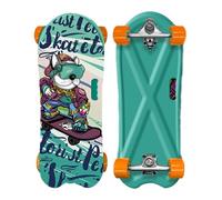 QWPOFISN Skateboard pour chiens - Planche à roulettes pour chien, lisse, coins flexibles, skateboard complet conçu pour chiens et animaux de compagnie - Pas de montage nécessaire - Charge maximale de