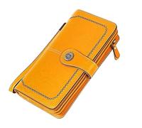 QWPYDXN Nouveau Portefeuille Classique pour Femmes, Longue Fermeture éclair, Poche pour pièces de Monnaie, Grande capacité, élégant, Vintage, Design Fin, rétro, Mode, Porte-Monnaie Porte-Carte