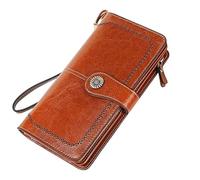 QWPYDXN Nouveau Portefeuille Classique pour Femmes, Longue Fermeture éclair, Poche pour pièces de Monnaie, Grande capacité, élégant, Vintage, Design Fin, rétro, Mode, Porte-Monnaie Porte-Carte