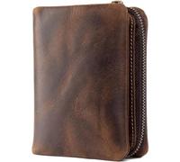 QWPYDXN Nouveau Portefeuille Vertical pour Hommes, Argent réel, zéro Porte-Monnaie rétro, Porte-Cartes, Pochette pour pièces de Monnaie, Classique, Porte-Monnaie d'affaires Durable Porte-Carte