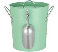 QWPYDXN Seau a Champagne Seau à Glace en Acier Inoxydable avec Couvercle ＆ Scoop de Glace Baignoire de Boisson Moderne Easy Carring Handle Ice Conteneur de Glace pour Le vin Bière Barware