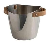 QWPYDXN Seau a Champagne Seau à Glace en Acier Inoxydable décoration de Cuisine de Cuisine Bol à Glace Seau à Fruits avec poignée en Cuir Grand Calibre Conception de Glace récipient Barware