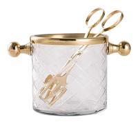 QWPYDXN Seau a Champagne Seau à Glace en Verre Refroidisseur Seau à Champagne bac de Rangement de Luxe créatif pour glaçons Petit Seau avec Pinces en Acier Inoxydable Barware