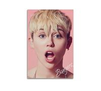 QWQEUTY Miley Cyrus Bangerz Tour Poster mural esthétique sur toile vintage pour salon, chambre à coucher, 60 x 90 cm, style sans cadre
