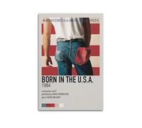 QWQEUTY Poster décoratif vintage sur toile Born In The USA - Bruce Springsteen - Décoration murale vintage pour salon, chambre à coucher - 30 x 45 cm