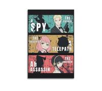 QWQEUTY Spy X Family (8) Affiches murales esthétiques sur toile vintage - Décoration pour salon, chambre à coucher - 20 x 30 cm - Style rétro - Sans cadre