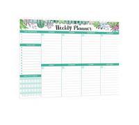 Qwrqwr Calendrier hebdomadaire, bloc-notes hebdomadaire de listes de choses à faire, 52 feuilles de suivi des habitudes, journal pour homme et femme, étude, travail, papeterie, carnet de notes