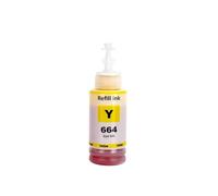 QWsdR Bouteille à Encre de Recharge Compatible T664 Compatible avec L380 L220 L130 L3060 L3110 L120 L565 L555 ET-2500 Primantes(1Bottle Y)