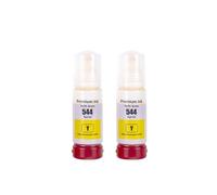 QWsdR Bouteille d'encre de Recharge à Base d'eau Compatible T544 Compatible avec L3210 L3110 L3150 L3250(2Bottle Yellow)