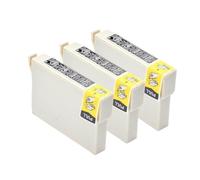 QWsdR Cartouche à Encre Compatible T0801 T0802 T0803 T0804 T0805 T0806 Compatible avec Stylus Photo R265 RX610(3pcs Black)