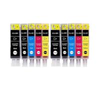 QWsdR Cartouches d'encre PGI-5 CLI-8 PGI5 CLI8, 10 pièces, compatibles avec IP4200 IP4300 IP4500 MP500 IP5200 MP530 MP600 MP610 MP800