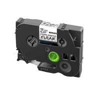 QWsdR Ruban d'imprimante 12mm 8m, Noir sur Transparent, Cassette d'étiquettes S131 Compatible avec Le Ruban adhésif Acrylique laminé S 131