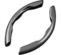 QWTYAFDD 2 pièces Couvre Volant de Voiture, pour Ford Ranger 2016-2022 2023 2024 2025 Protecteur de Volant segmenté Universel en Fibre de Carbone