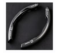 QWTYAFDD 2 pièces Couvre Volant de Voiture,pour Volvo XC90 2016-2024 Protecteur de Volant segmenté Universel en Fibre de Carbone