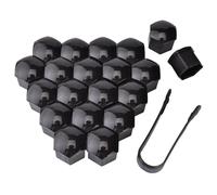 QWTYAFDD 24pcs Capuchon d'écrou de Roue, pour VW T ROC T-ROC 2015-2023 2024 2025 Capuchons Boulon Cache-écrous Pneu hexagonaux avec Ensemble d'outils démontage,A 17mm