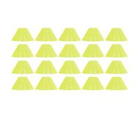 QWUUYEC 20PCS Marqueurs d'Entraînement Football, Disques de Cones Multifonction en PE Jaune, Ensemble pour Enfants et Débutants - Résistants à l'usure, Couleur Vive, Extérieur (Jaune)