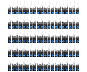 QWUUYEC 3mm LED Shade Kit 100 Pièces avec Support, Trou Latéral Simple, Couleur Bleue - Accessoires Industriels Robustes, Résistance Haute Température, Isolation Supérieure (Lumière bleue)