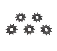 QWUUYEC 428 10T Pignon Avant, Lot de 5, 12x17mm Diamètre Intérieur, Pignon en Acier Résistant - Accélération Rapide, Installation Facile, Compatibilité Optimale pour Chaîne 428