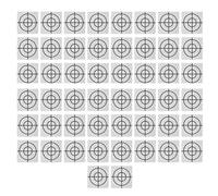 QWUUYEC 50 Pièces Autocollants Cible Réfléchissante, Ruban Réfléchissant Auto - Adhésif 6x6 cm - Haute Réflectivité, Précision Mesure Longue Distance, Usage Construction et Topographie (4 * 5cm)