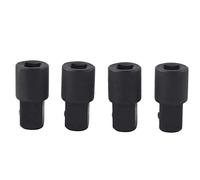 QWUUYEC Adaptateur Douille 4 Pièces, Acier au Carbone, Clé Cliquet Conversion 1/4 à 3/8 - Résistant à la Corrosion, Montage Sûr, Usage Industriel Polyvalent