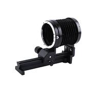 QWUUYEC Bague Allonge Macro Bellows, Extension pour Appareil Photo EF, Plastique et Alliage d'Aluminium, 130mm - Mise au Point Précise, Support Trépied Intégré, Idéal Photographie