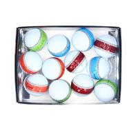 QWUUYEC Balles de Golf PU 3 Couches, 12 Pièces, Caoutchouc Polyuréthane, Ligne de Visée Orbitale 360 Degrés - Précision Améliorée, Stabilité et Contrôle, Idéales pour Entraînement et