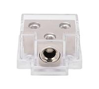 QWUUYEC Bloc De Distribution De Puissance 2 Voies en Alliage De Zinc avec Couvercle Plastique, Résistant Et Durable - Haute Conductivité, Installation Facile, Protection Optimale pour
