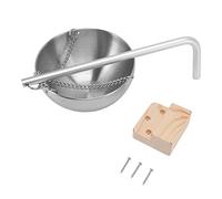 QWUUYEC Bol Sauna en Acier Inoxydable avec Support en Bois, d’Huile d’Aromathérapie Suspendue L 20cm - Diffusion d’Arômes Naturels, Installation Facile, pour Sauna Traditionnel et (Type 2)