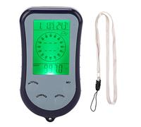 QWUUYEC Boussole Randonnée Altimètre Baromètre Electronique Multifonction, Curvimètre Digital avec Thermomètre et Mousqueton - Portable, Affichage LED, Idéal pour Randonnée et Activités