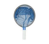 QWUUYEC Cadre d'écumage de la Piscine - Crame d'alliage en Aluminium à Bord incurvé avec Maillage Fin pour éliminer Les débris faciles et Nettoyage de la de la Piscine, poignée Durable