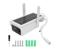 QWUUYEC Caméra Surveillance Extérieure Solaire 1080p HD, Vision Nocturne Couleur 360 Degrés, Étanche IP66, Détection Humaine - Connexion WiFi, Dialogue Vocal, Sécurité Renforcée