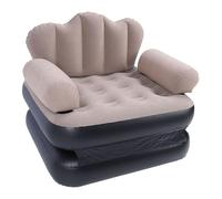 QWUUYEC Canapé Gonflable Convertible, Matelas Gonflable en PVC Velours Épais, Taille 178x64cm, Couleur Café - Résistant 200kg, Portable et Pliable, Parfait pour Camping et Maison