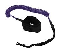 QWUUYEC Corde de Surf 7mm, Laisse de Cheville Élastique 10Ft en TPU, Sangle Ajustable pour Stand Up Paddle et Planche de Surf - Résistante et Confortable, Matériel Anticorrosion, Sécurit (Violette)