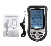 QWUUYEC Curvimetre Digital Multifonction, Altimètre Baromètre Boussole Électronique, Portable Noir - Mousqueton Intégré, Précision pour Randonnée et Outdoor