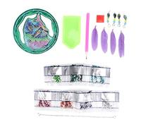 QWUUYEC Dreamcatcher Pendants, DIY 5D Attrape - Rêves, Motif Chat Mignon, 12cm et 10cm - Décoration Intérieur et Extérieur, Cadeau Chaleureux, Strass Brillants