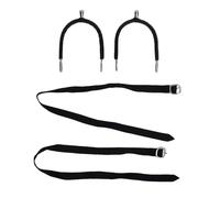 QWUUYEC Éperons pour Cheval, Paire en Acier Inoxydable avec Lanières en Cuir, Accessoires D'équitation pour Hommes et Femmes - Design Confortable, Protection Douce, Adapté à (L)