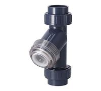 QWUUYEC Filtre Irrigation Goutte à Goutte PVC, Filtre Tuyau d'eau 63mm, Élément Allongé - Faible Résistance, Rinçage Facile, pour Jardin et Serre Agricole