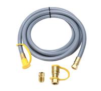 QWUUYEC Flexible Gaz Dipra Tuyau D19 1m50, Rallonge Tuyau Gaz 12FT 1/2 Pouce avec Connecteur Rapide - Durable, Installation Facile, pour Barbecue et Camping