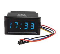 QWUUYEC Horloge électronique étanche avec affichage numérique LED, DC4,5-30 V, rouge - Design durable, fonctionnement à un bouton, utilisation de voiture et auto (bleu)