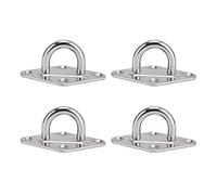 QWUUYEC Œil De Platine Mural 4 Pièces, Accroche Plafond Charge Lourde, Acier Inoxydable 304 Anti - Corrosion - Haute Résistance, Fixation Polyvalente pour Hamacs et Câbles