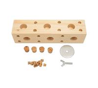 QWUUYEC Jouet à Mâcher en Bois de Pin pour Perroquet, Jouet Éducatif Long 20x5x5cm - Formation au Pistage, Stimulation Intellectuelle, Réduction de l’Anxiété (Longue)
