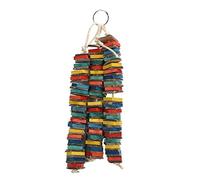 QWUUYEC Jouet à Mordre pour Perroquet - Blocs en Bois Colorés, pour stimuler l'activité + Sécuritaire et Non Toxique pour Les Oiseaux