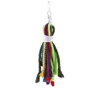 QWUUYEC Jouet Corde en Coton Multicolore pour Oiseaux, Accessoire à Mâcher, pour Petits et Moyens Perroquets, 30 cm - Réduit Le Stress, Favorise la Soin du Bec et Activité Physique