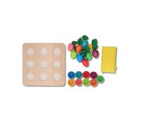 QWUUYEC Jouet de Traction en Bois de Carotte en Bois - Formes de légumes éducatives pour la Couleur de Couleur et Le développement logique du développement de compétences sans - Tri pour