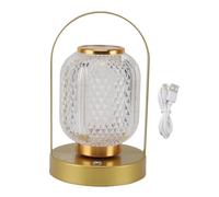 QWUUYEC Lanterne De Table Sans Fil, Lampe Led Rechargeable Usb Type C, Tactile, Lumineuse Et Dimmable, Portable, 20x12cm - Éclairage Doux, Design Unique, Parfaite Pour Chambre Et Camping