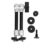 QWUUYEC Magic Arm en Alliage d'Aluminium Noir, Support Universel 7 Pouces, Double Interface 1/4 Pouce et Patte de Fixation - Support Solide Jusqu'à 3KG, Réglage Facile, pour Accessoire (11 Pouces)
