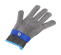 QWUUYEC Métallique en Fil d’Acier Inoxydable Résistant aux Coupures, en Coton Inclus, Taille XXL - Protection Anti - Coupures et Anti - Perforation, Confort Ambidextre, Sécurit