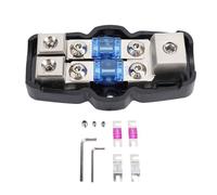 QWUUYEC Mini ANL Distribution Block Fusible, 1 Entrée 2 Sorties avec Fusibles 60A 80A 100A - Protection Sécurisée, Matériaux Antirouille, Usage Automobile et Nautique