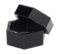 QWUUYEC Mini Boîte à Craie de Billard Portable, Alliage d'Aluminium, Hexagonale, Léger et Durable - Pratique et Compact, Accessoire Essentiel pour Joueurs de Pool (Noire)